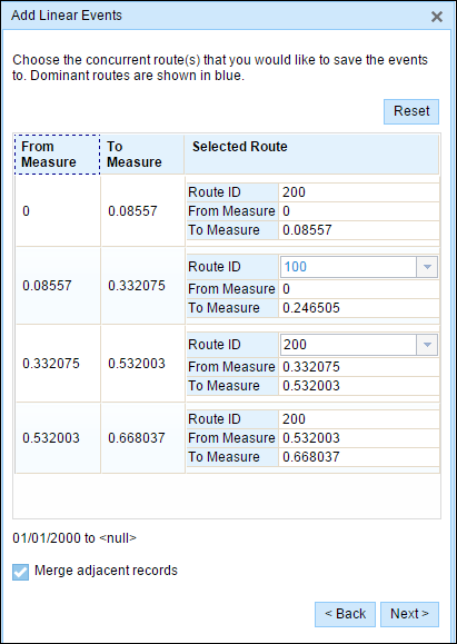 Merging adjacent records Merging adjacent records