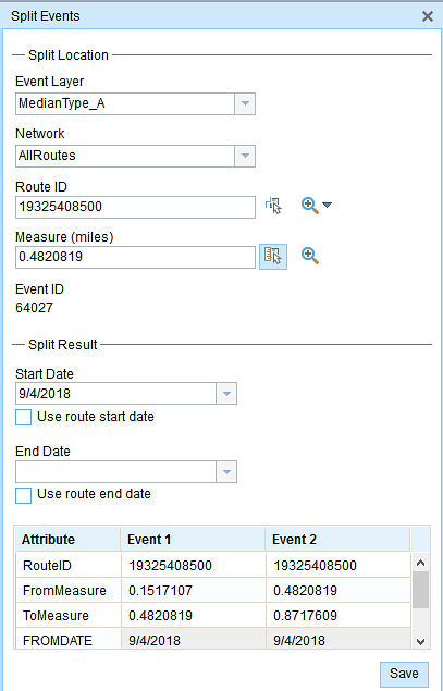 Splitting events process flow Splitting events process flow